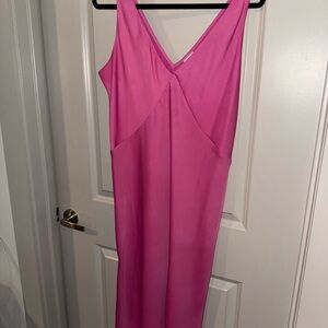 a new day Vibrant Pink Midi Dress